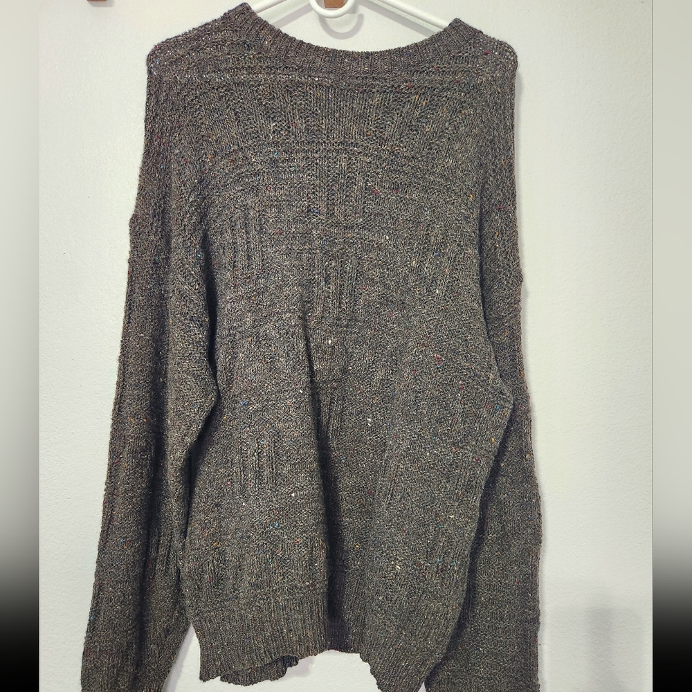 Vintage 60's-70's Virgin Wool Crewneck Confetti Large Mens